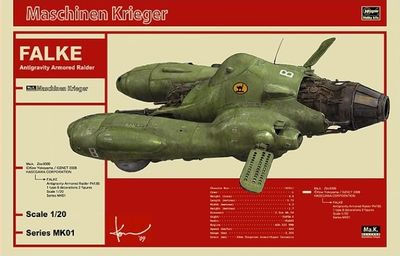 Hasegawa 1/20 Maschinen Krieger Pkf.85 Falke Antigravity Armored Raider 64001