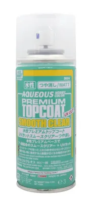 Mr Hobby Aqueous Premium Top Coat UV Cut Smooth Clear Matt 170ml Spray B604