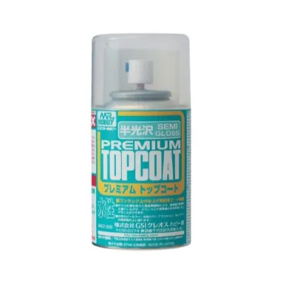Mr Hobby Aqueous Premium Top Coat Semi-Gloss 37ml Spray B602