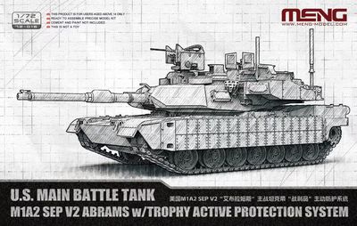 Meng 1/72 M1A2 SEP V2 Abrams w/Trophy Active Protection System 72016