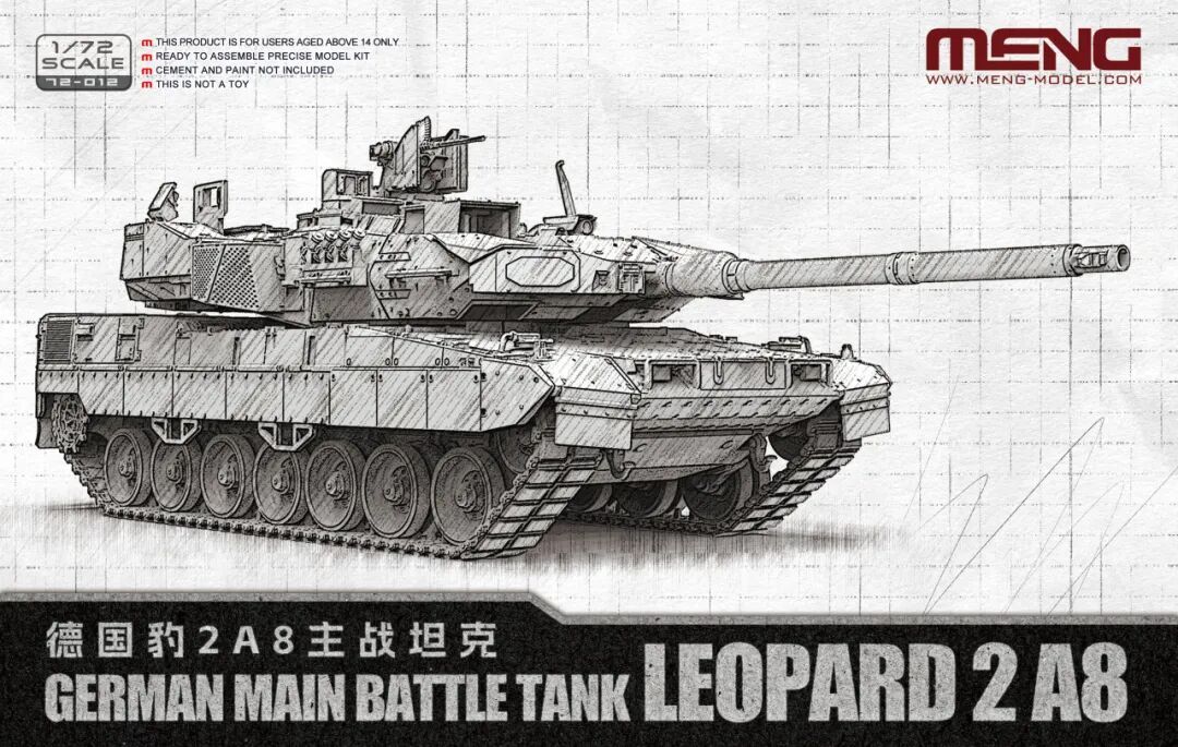 Meng 1/72 German Main Battle Tank Leopard 2 A8 72012