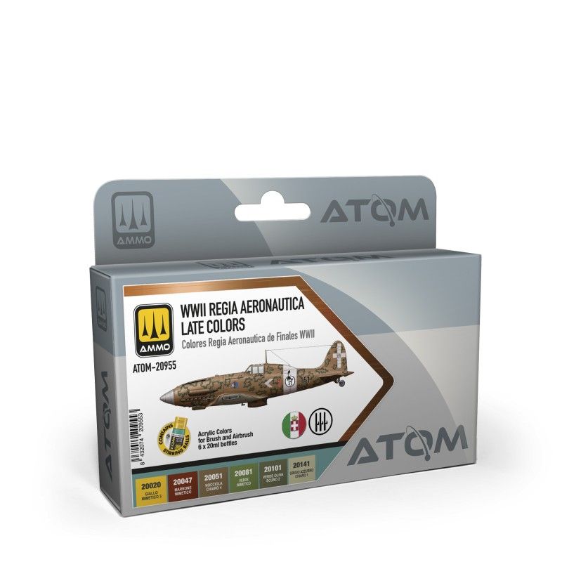 AMMO by Mig ATOM WW2 Regia Aeronautica Late Colors Paint Set 20955