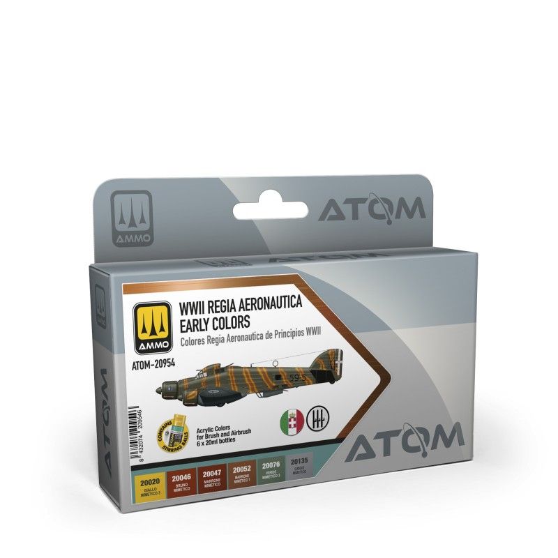 AMMO by Mig ATOM WW2 Regia Aeronautica Early Colors Paint Set 20954