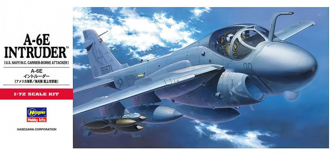 Hasegawa 1/72 A-6E Intruder [U.S. Navy/M.C. Carrier-Borne Attacker] 00338