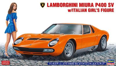 Hasegawa 1/24 Lamborghini Miura P400 SV w/Italian Girl's Figure 20423