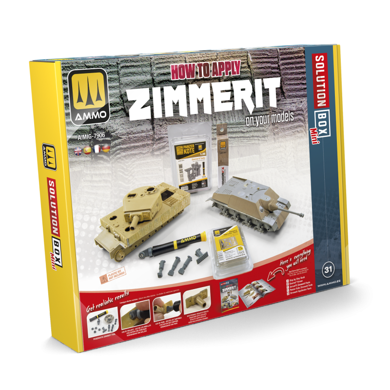 AMMO by Mig Solution Box Mini 31 - How to Apply Zimmerit On Your Models 7906