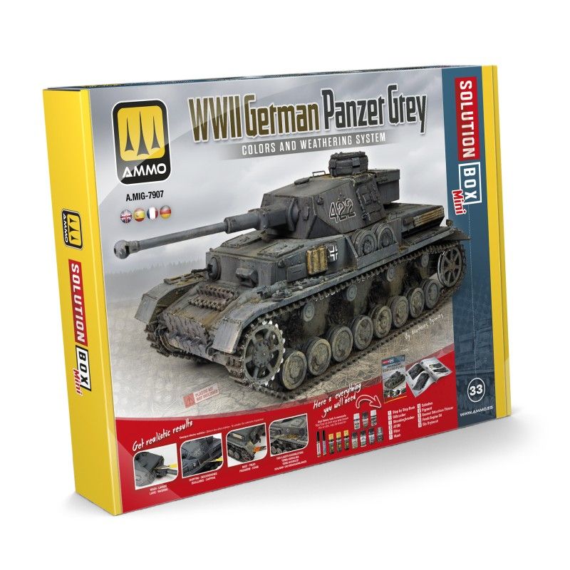 AMMO by Mig Solution Box Mini 33 - WWII German Panzer Grey Vehicles 7907