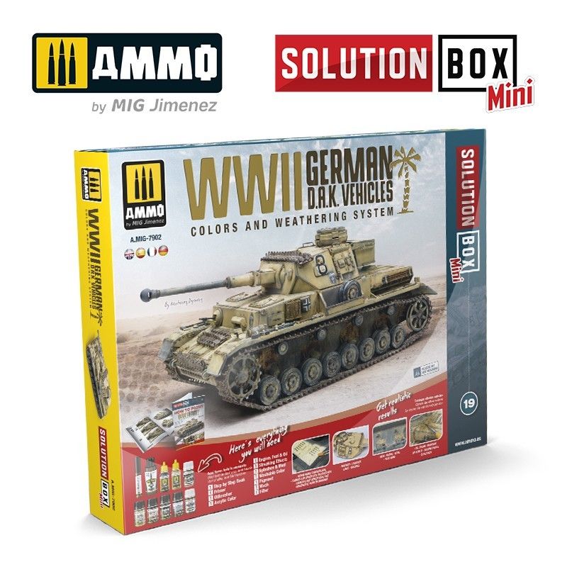 AMMO by Mig Solution Box Mini 19 - WWII German D.A.K. Vehicles 7902