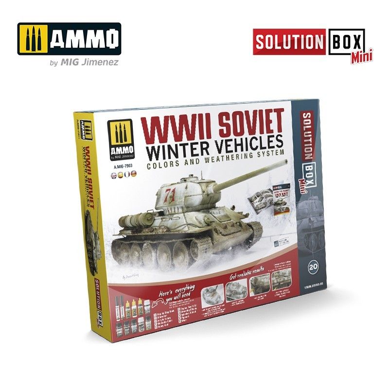 AMMO by Mig Solution Box Mini 20 - WWII Soviet Winter Vehicles 7903