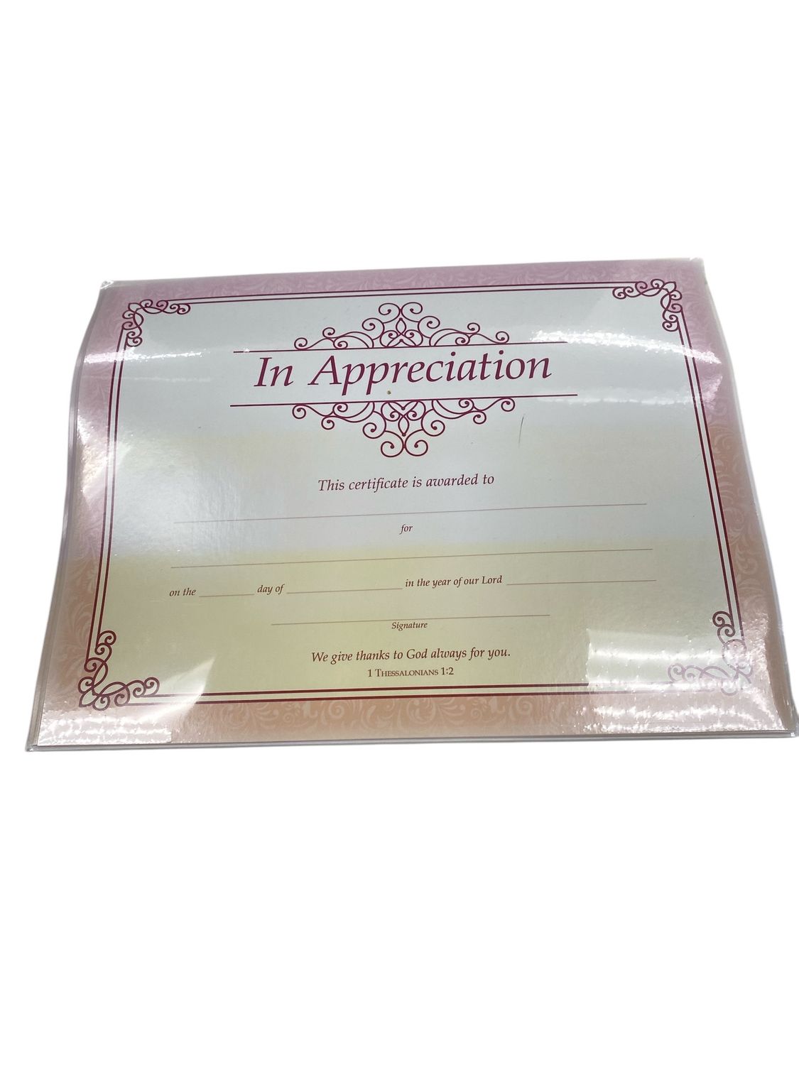 Appreciation Certificate