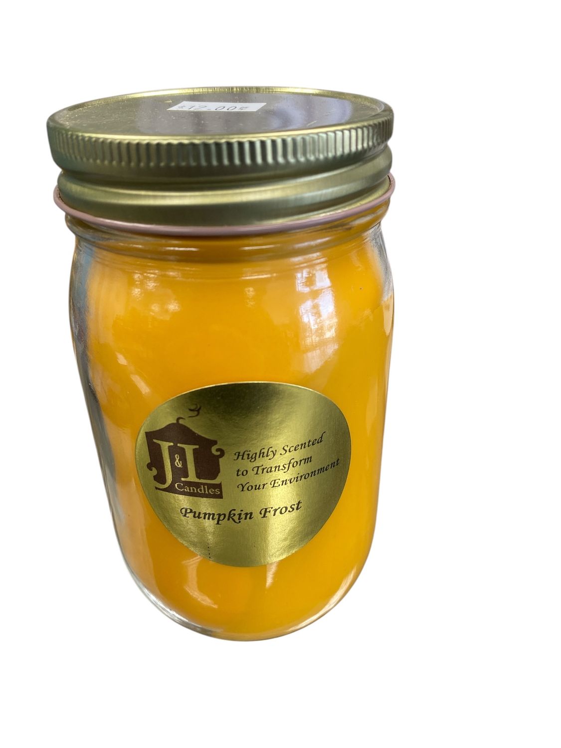 Large Pumpkin Frost Candle