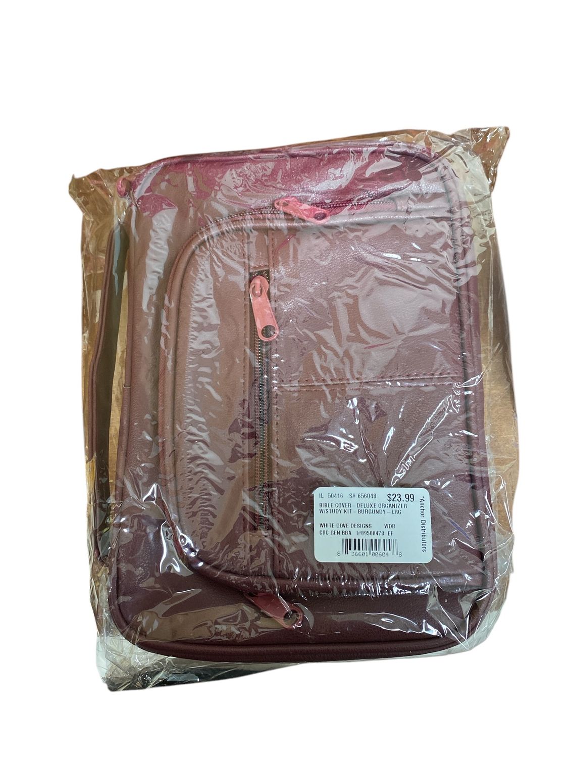 Burgundy Deluxe Organizer w/ Study Kit Bible Cover