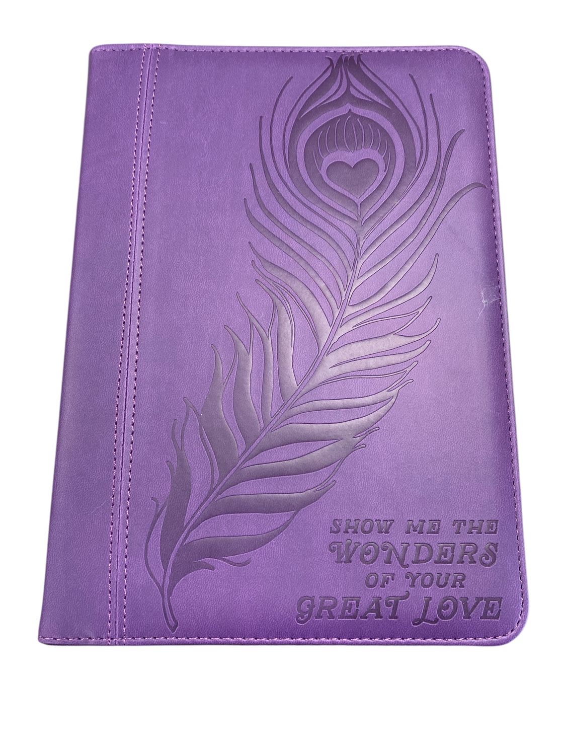 Purple leather bible cover