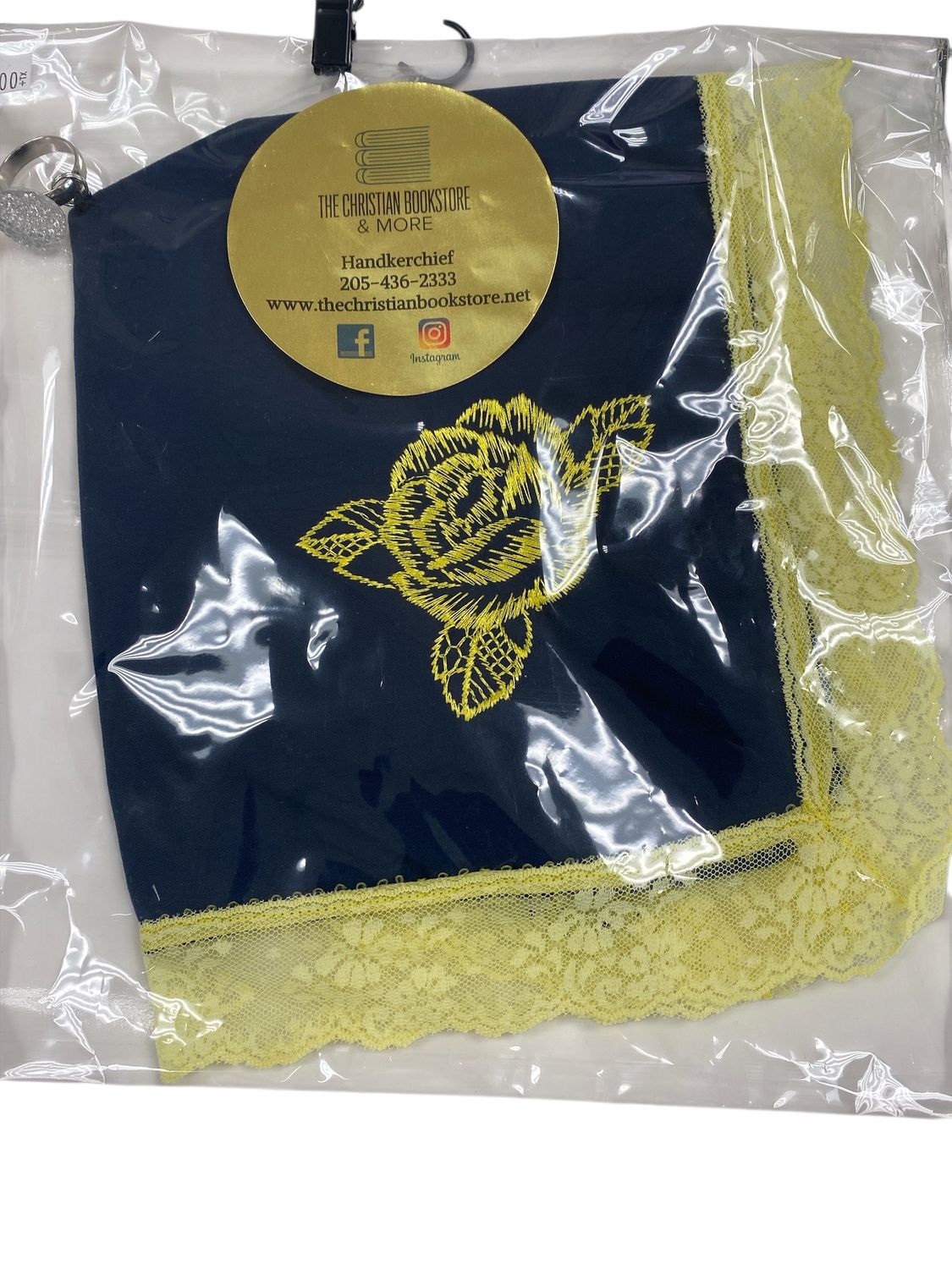 Black/ Yellow Trimming Handkerchief