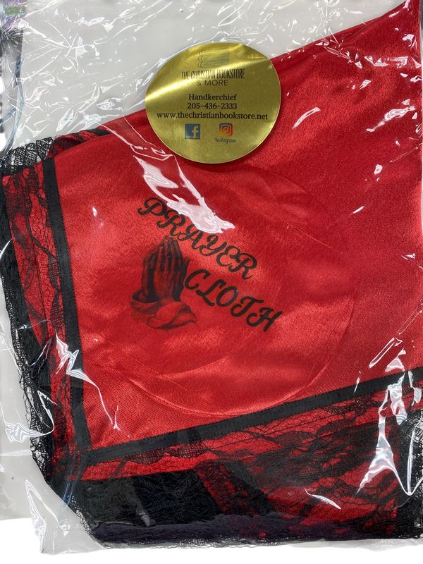 Red and Black Prayer Cloth Handkerchief