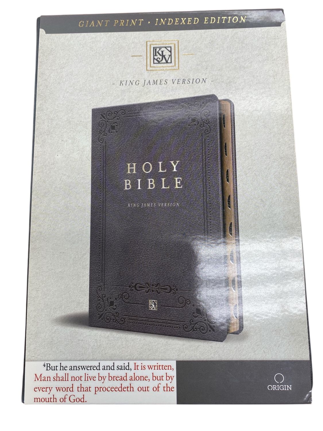 Gray Leather KJV ThinLine Giant Print Bible