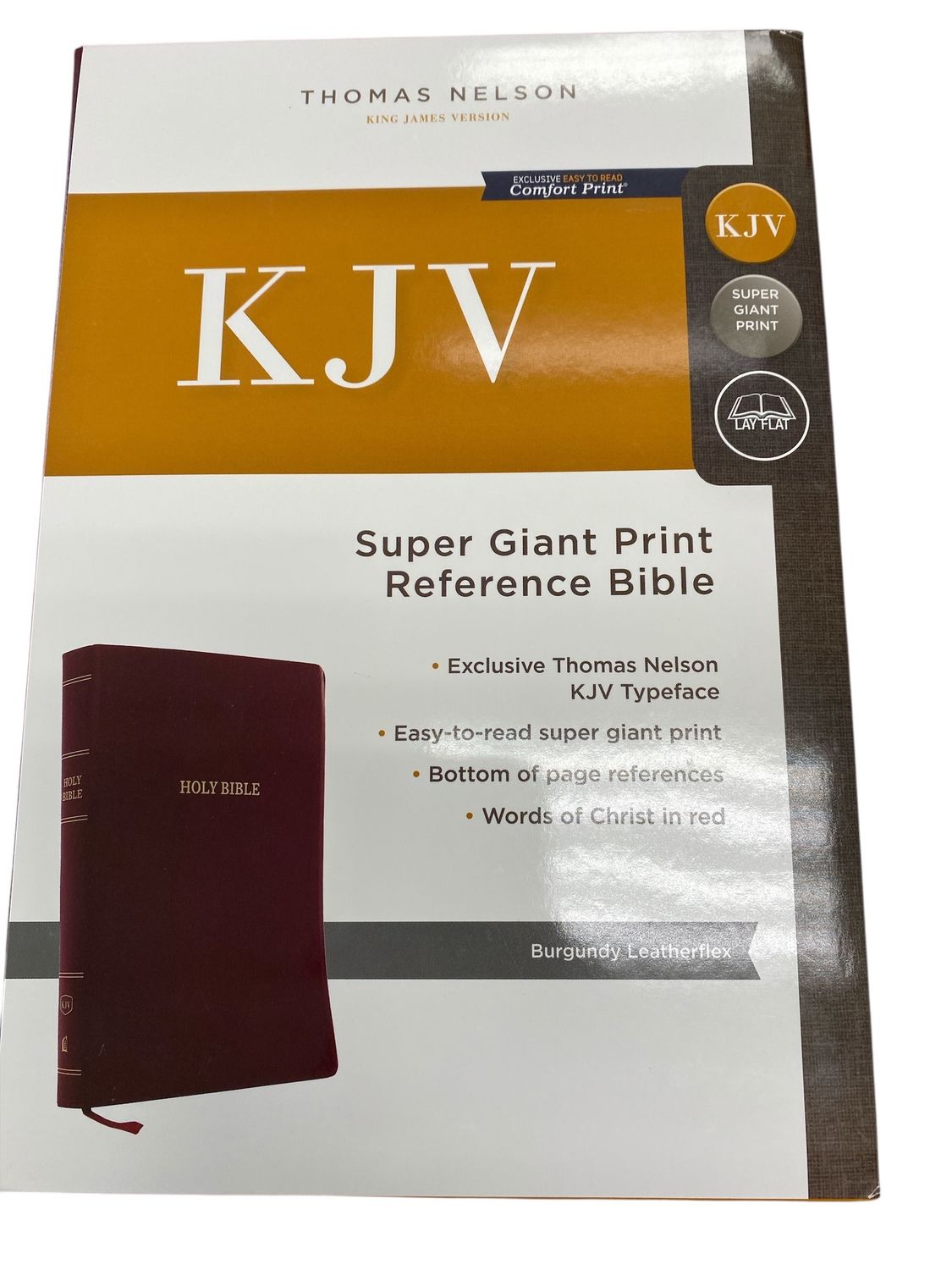 KJV Super Print Burgundy LeatherFlex Bible