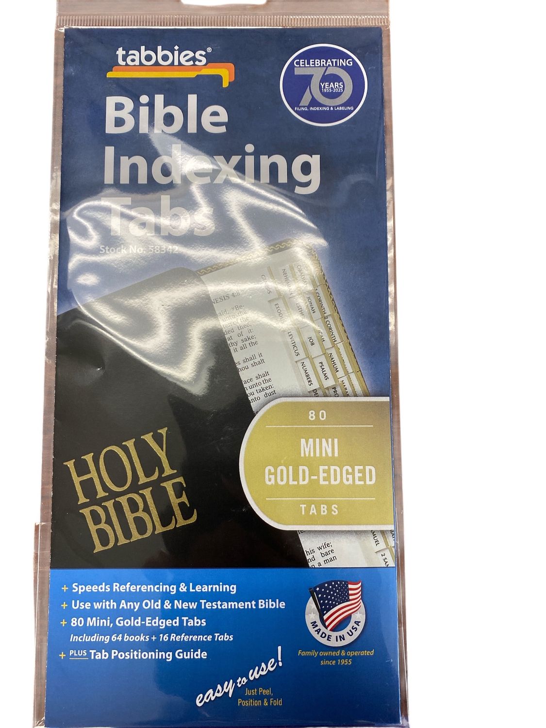 Mini Gold Edged Bible Indexing Tabs