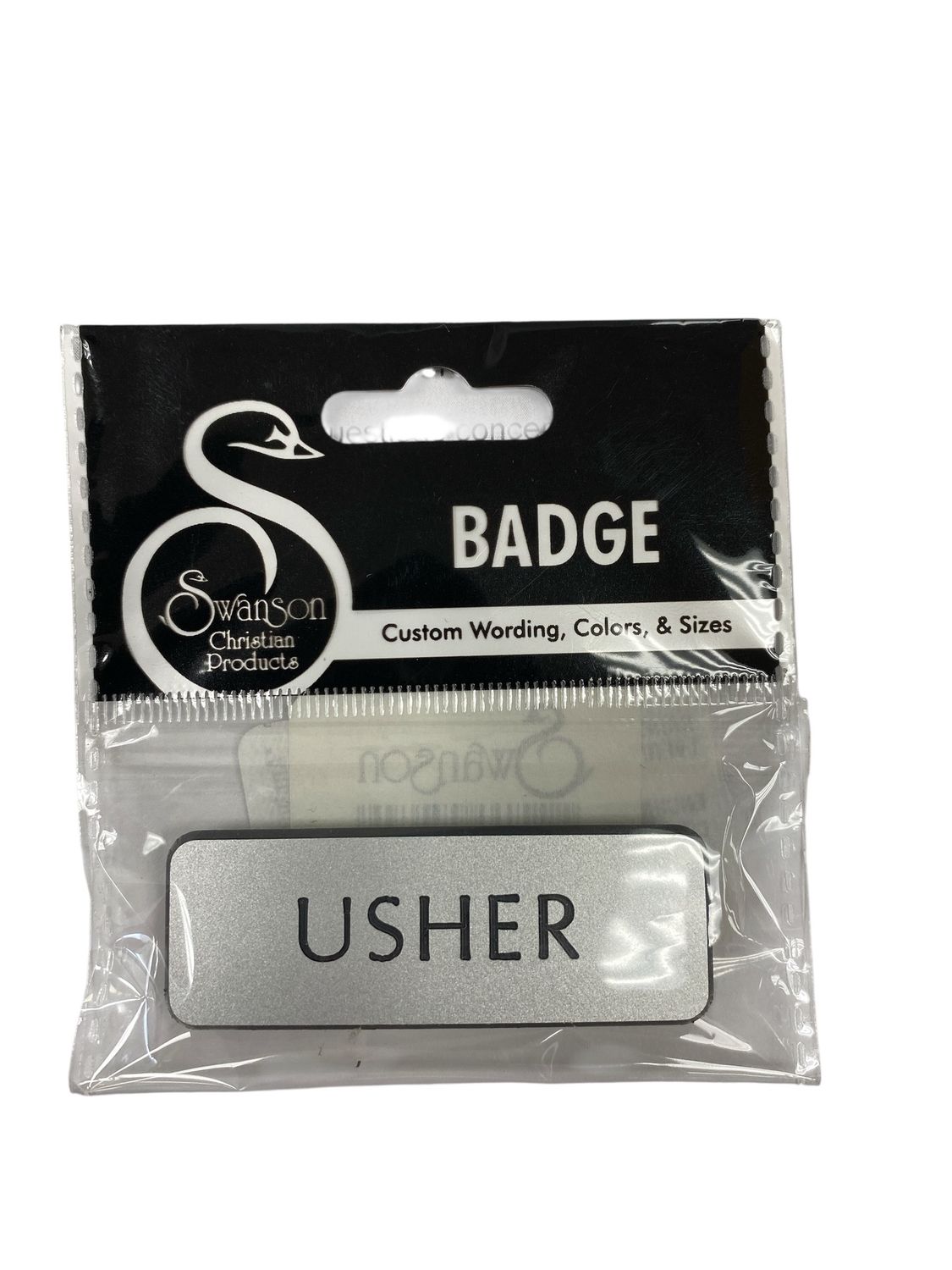 Contemporary Usher Magnetic Back Badge