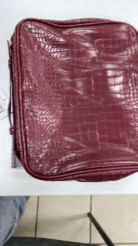 Burgundy - Large Bible Cover (Croc Style)