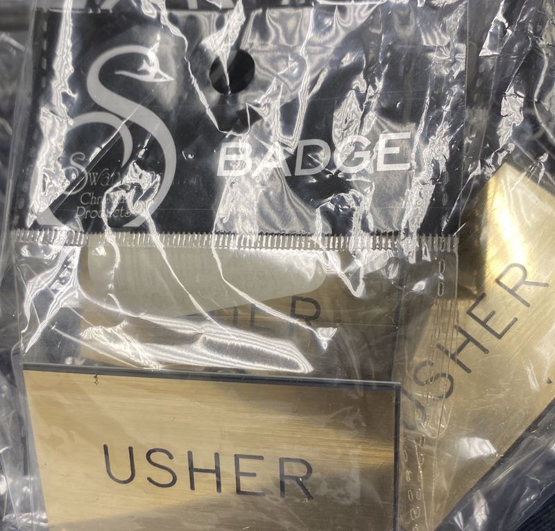 Usher Badge Gold w/clip