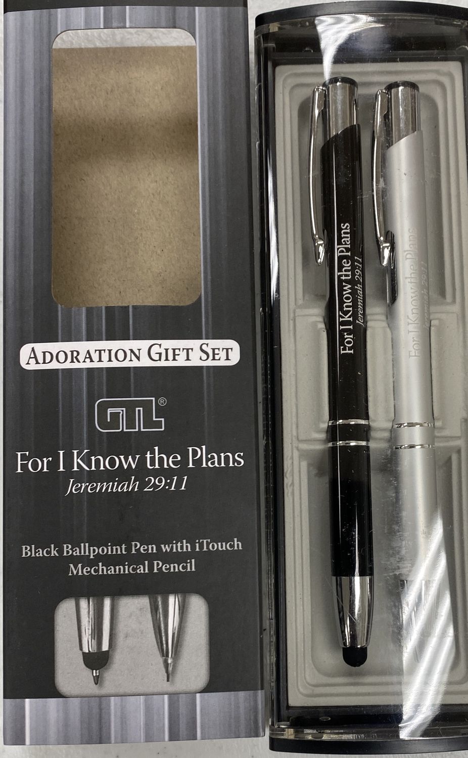 For I Know the Plans - Sliver/Black Pen Set