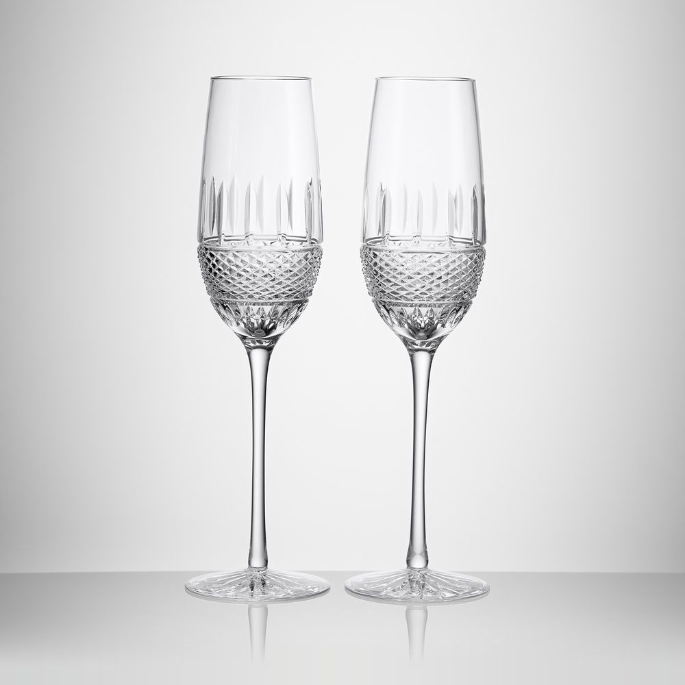 Irish Lace Flutes 11oz set of 2