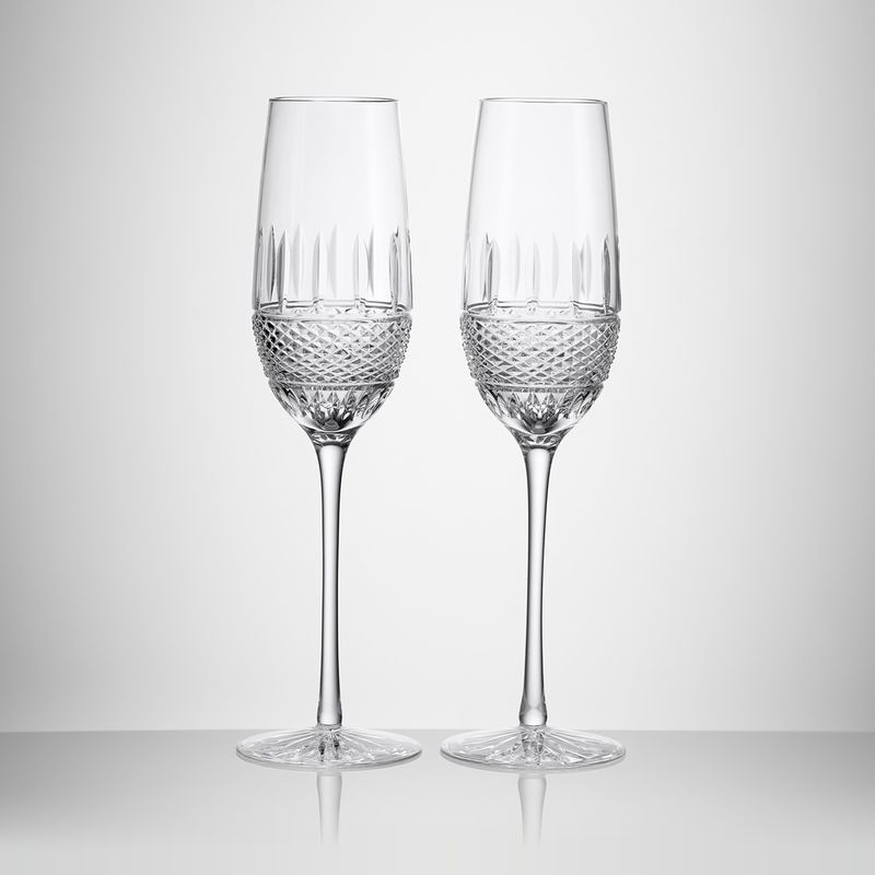 Irish Lace Flutes 11oz set of 2