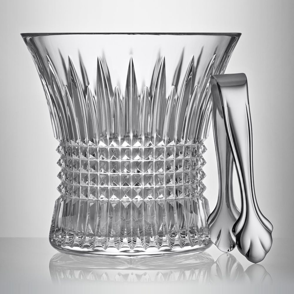 Lismore Diamond Ice Bucket 7.5&quot; with Tongs