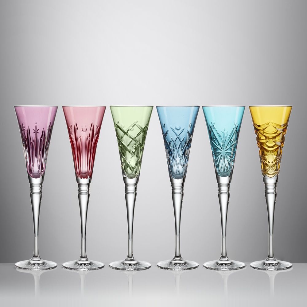 Winter Wonders Flutes Coloured Mixed set of 6