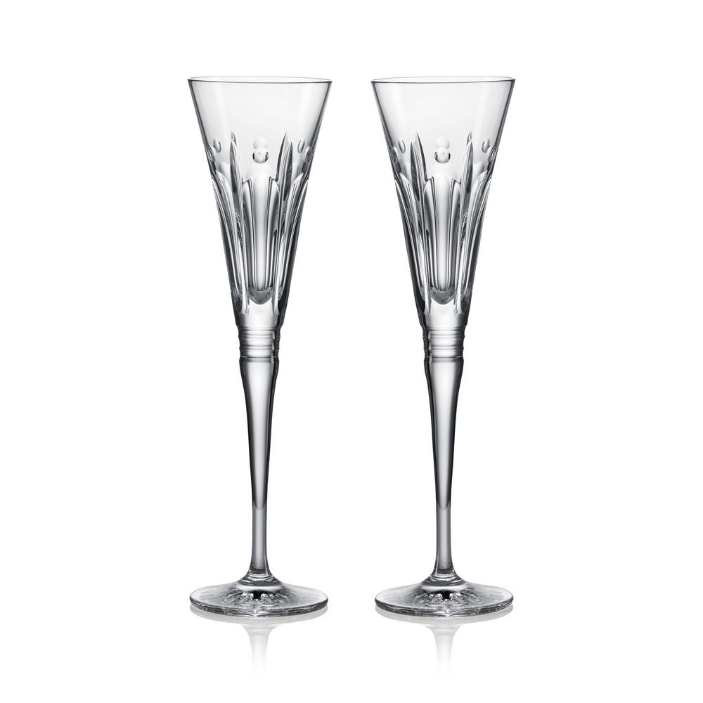 Winter Wonders Flutes Winter Rose Clear set of 2