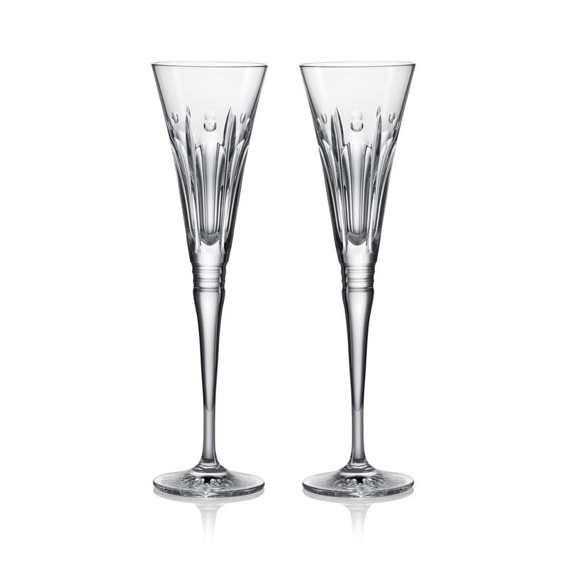Winter Wonders Flutes Winter Rose Clear set of 2