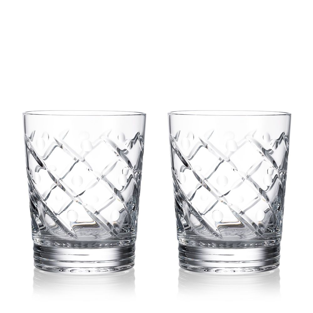 Winter Wonders Double Old Fashioned Mistletoe Clear set of 2