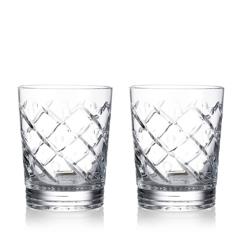 Winter Wonders Double Old Fashioned Mistletoe Clear set of 2