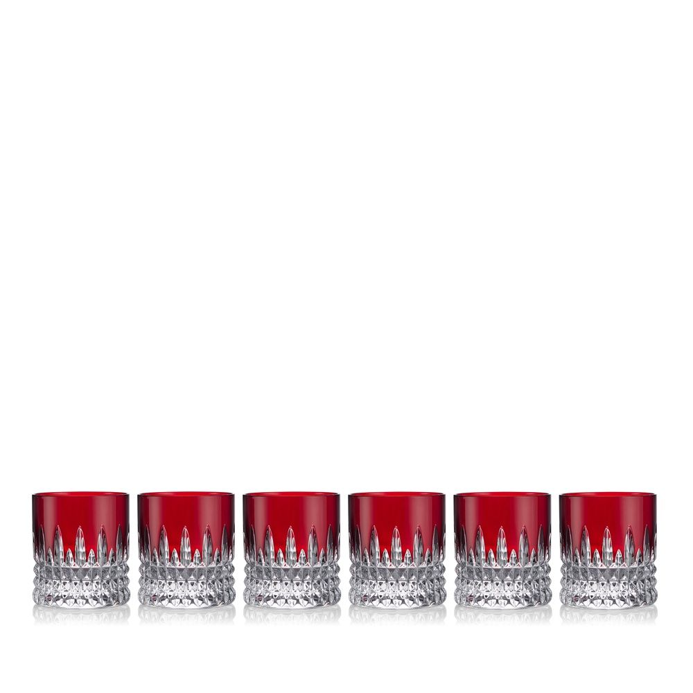 Lismore Diamond Red Tumblers 6oz set of 6
