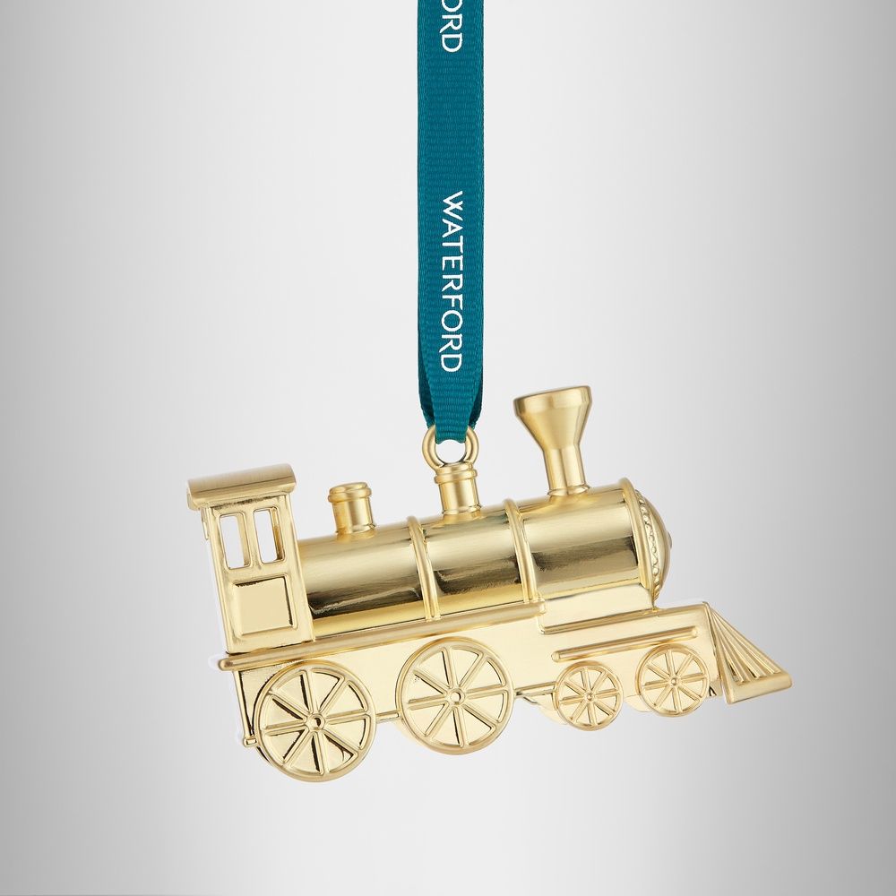 Gold Steam Train Ornament