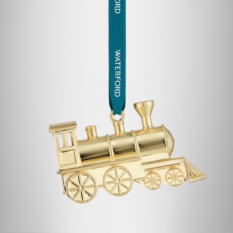 Gold Steam Train Ornament