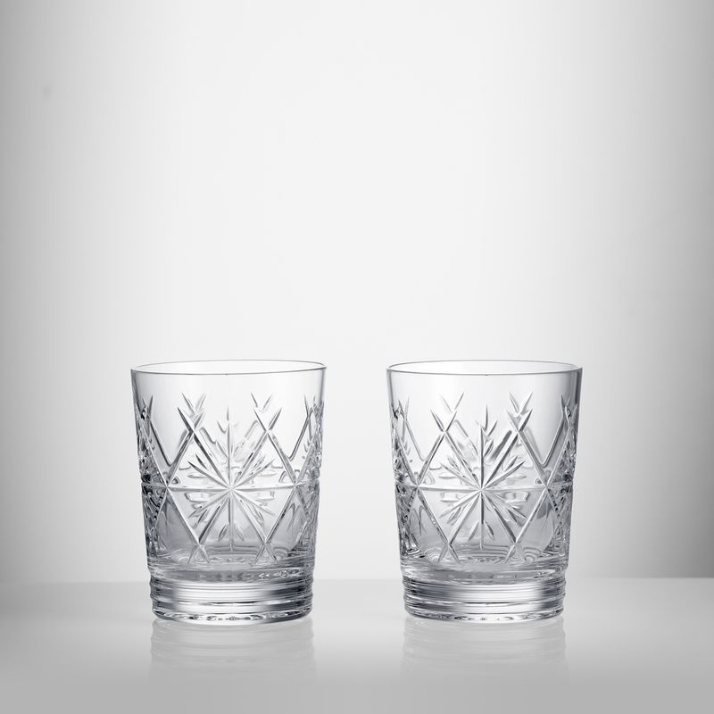 Winter Wonders Double Old Fashioned Snowflakes Clear set of 2