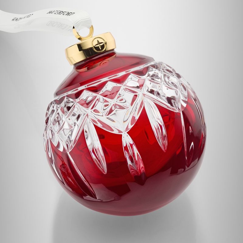 Lismore Bauble Red Ornament Waterford