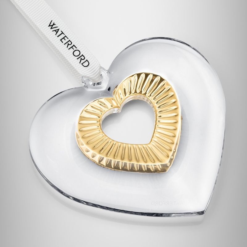 Heart with Gold Ornament Waterford