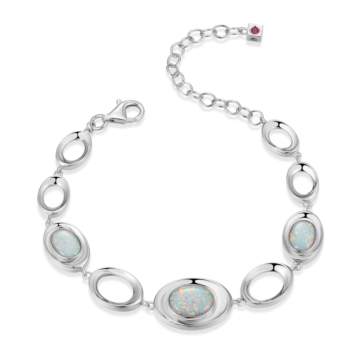 ELLE Bracelet Sterling - Swirl Oval Opal R1LAPQ394P