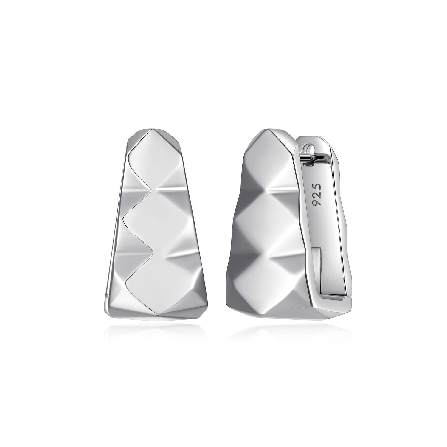 ELLE Earrings Sterling - Captivate Quilted Rectangular R2LCS3A0ZZ