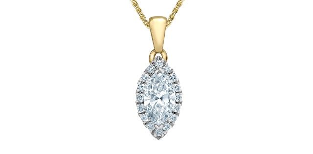 Lab Diamond 14KYW .85TW Necklace PP4557 Diamond Evolution
