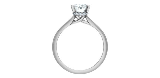 Lab Diamond 14KW 1.58TW Engagement Ring R31309 Diamond Evolution