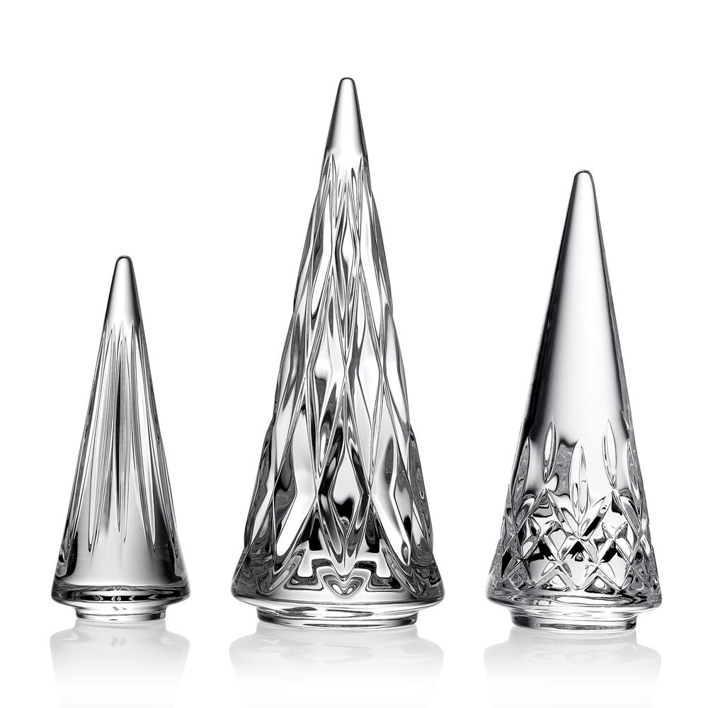 Standing Christmas Clear Trees s/3