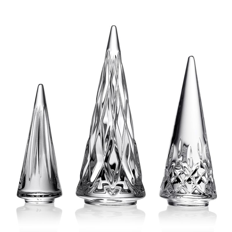 Standing Christmas Clear Trees s/3