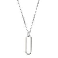 ELLE Necklace Sterling - Parallel Open Oblong