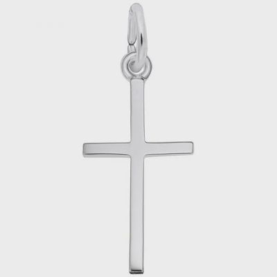 Nuco Charm Sterling - Medium Thin Cross
