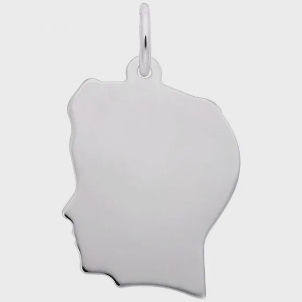 Nuco Charm Sterling - Flat Boy&#39;s Head Large
