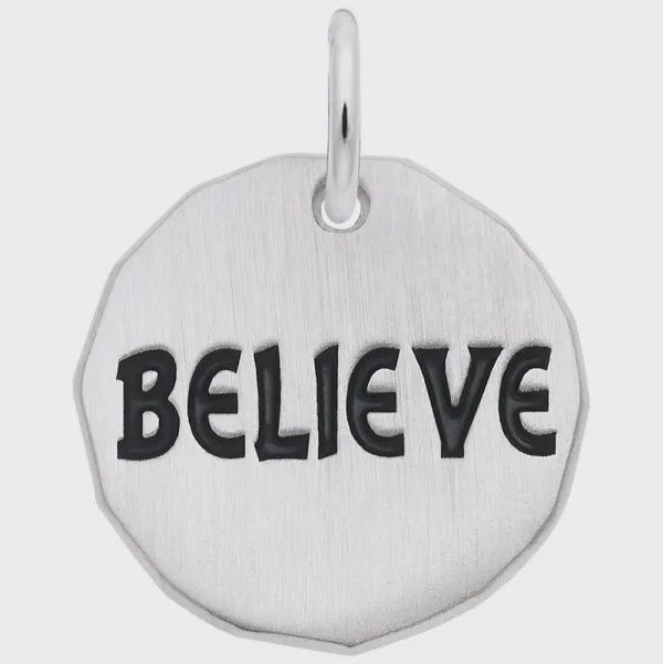 Nuco Charm Sterling - Believe Tag